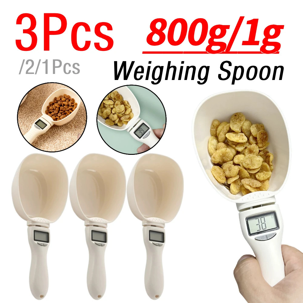 1/2/3Pcs Electronic Food Measuring Scoop Scale 800g/1g High Precision Digital Ki