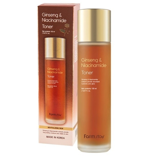 Farmstay Ginseng & Niacinamide Toner 150ml K-Beauty Revitalizing Skin