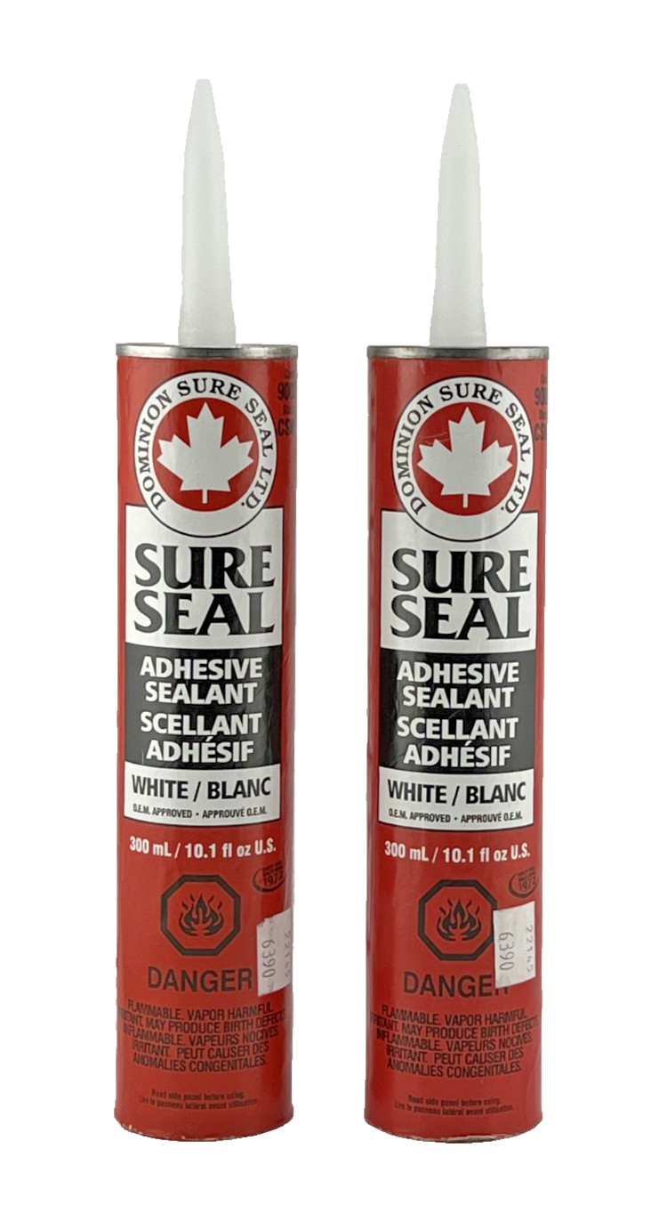 DOM.CSW Dominion Sure Seal 9002 WHITE - Sure Seal Adhesive Sealant, 300mL  2Pack