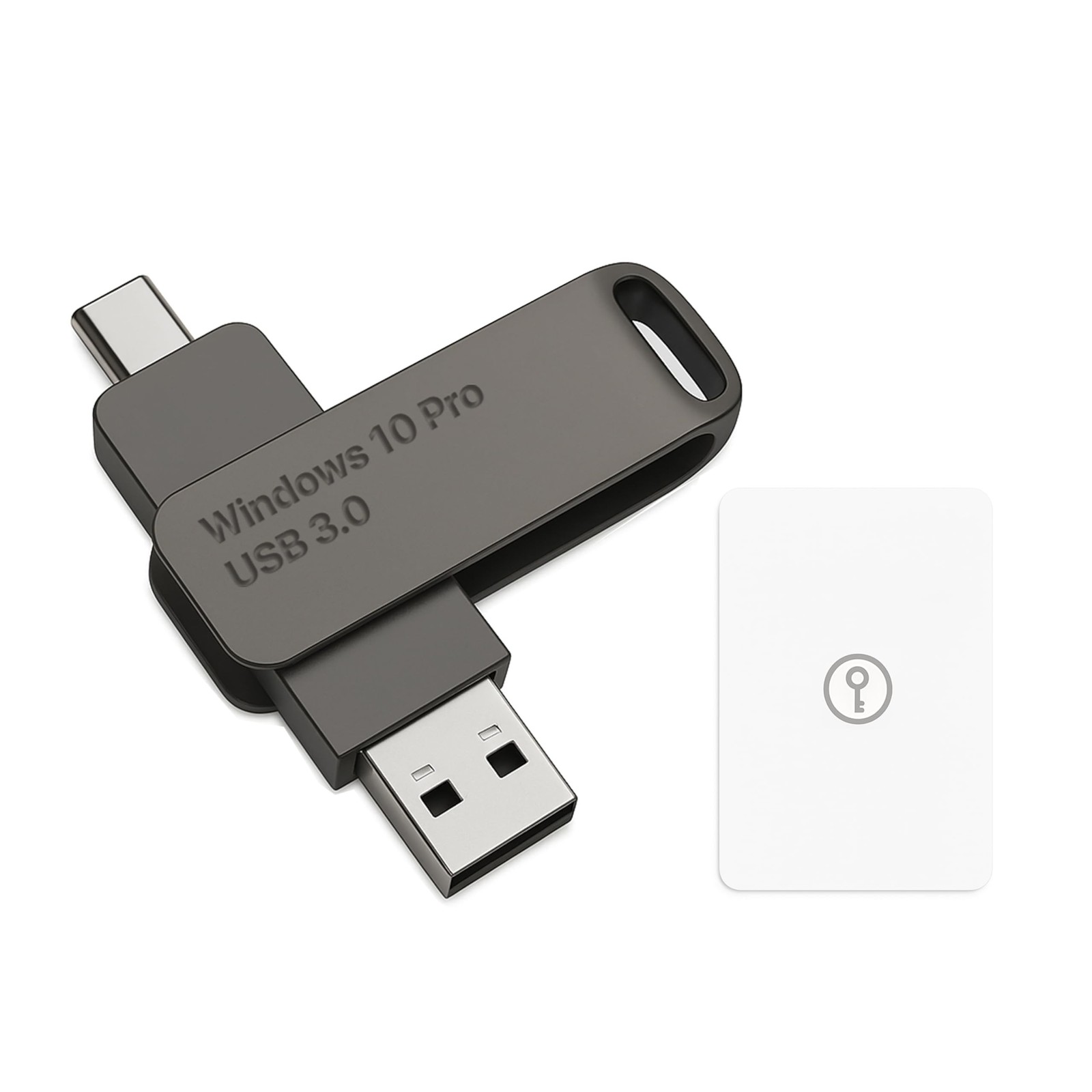 Bootable USB Type C + A Installer for Windows 10 Pro, Activation Key Included...