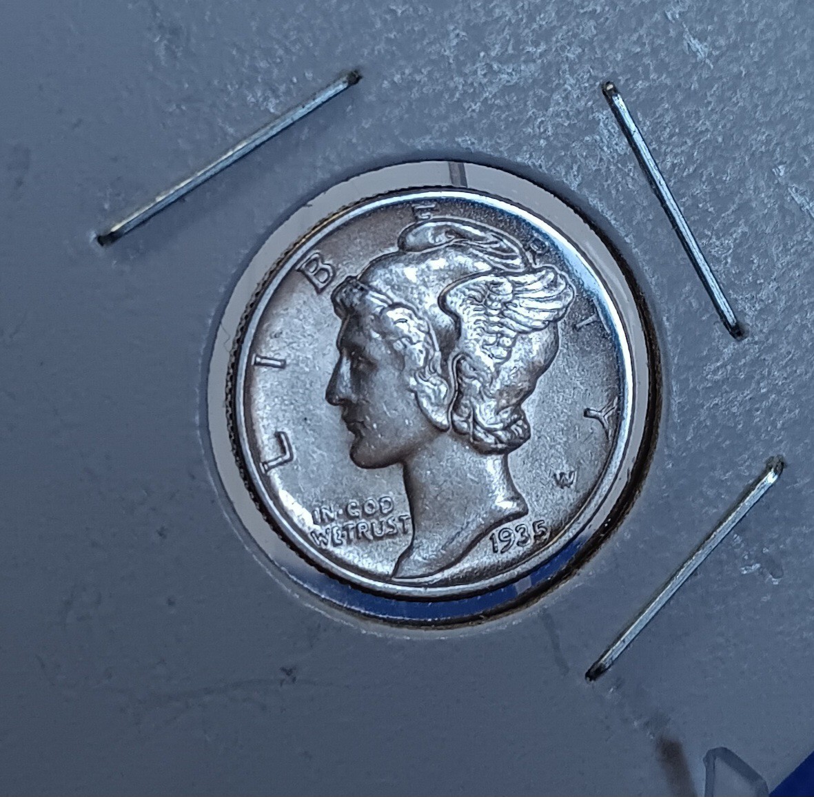1935 P Mercury Silver Dime 808