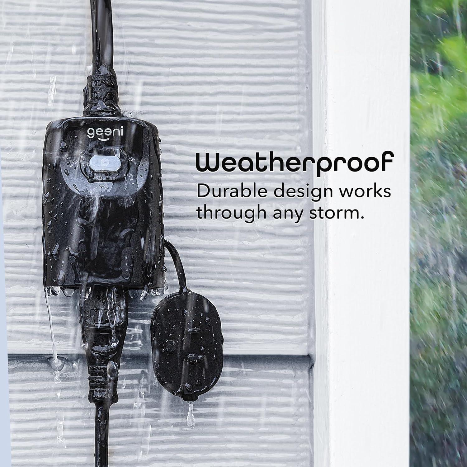 Indoor/Outdoor Smart Plug Weatherproof, 1 Socket Wireless Remote Control and Tim