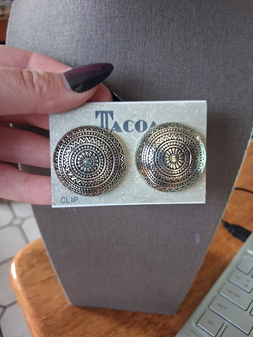 Vintage Tacoa clip on earrings