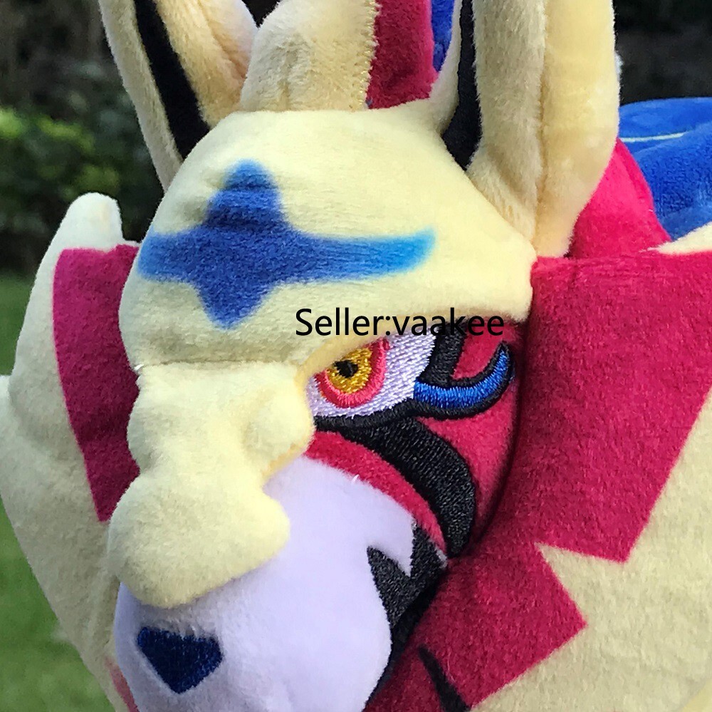 2Pcs Galar Region Zamazenta Shield & Zacian Sword Plush Stuffed Toys Soft Doll
