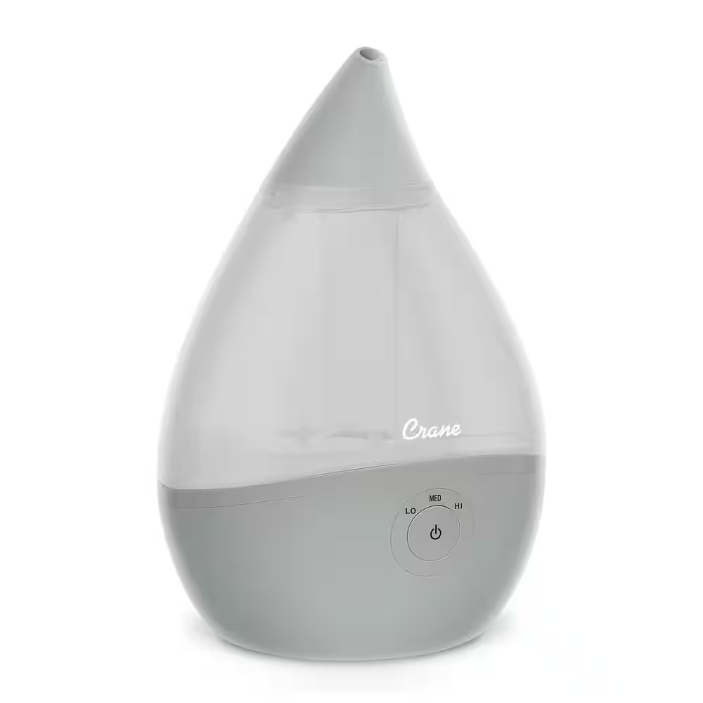 0.5 Gal. Droplet Ultrasonic Cool Mist Humidifier for Small to Medium Rooms up to