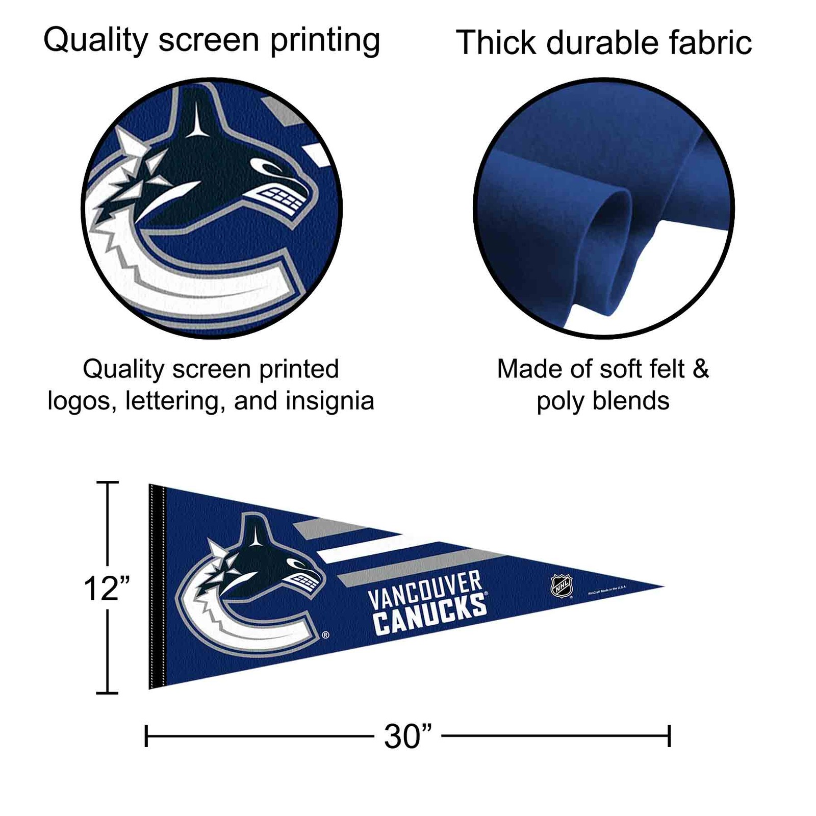 Vancouver Canucks Logo Pennant
