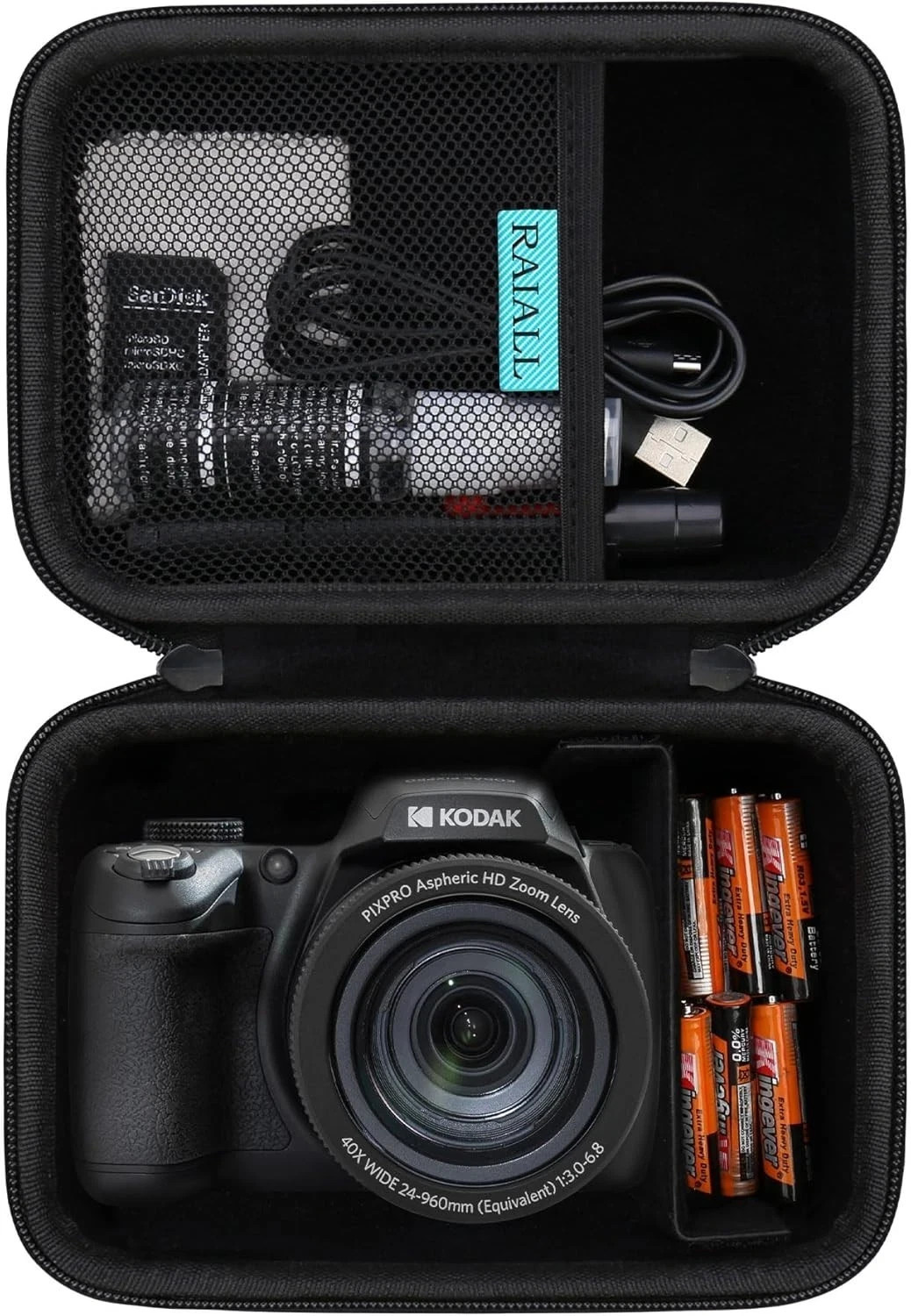 Camera Case for KODAK PIXPRO AZ405/AZ425/AZ255/AZ401/AZ528 Digital Black