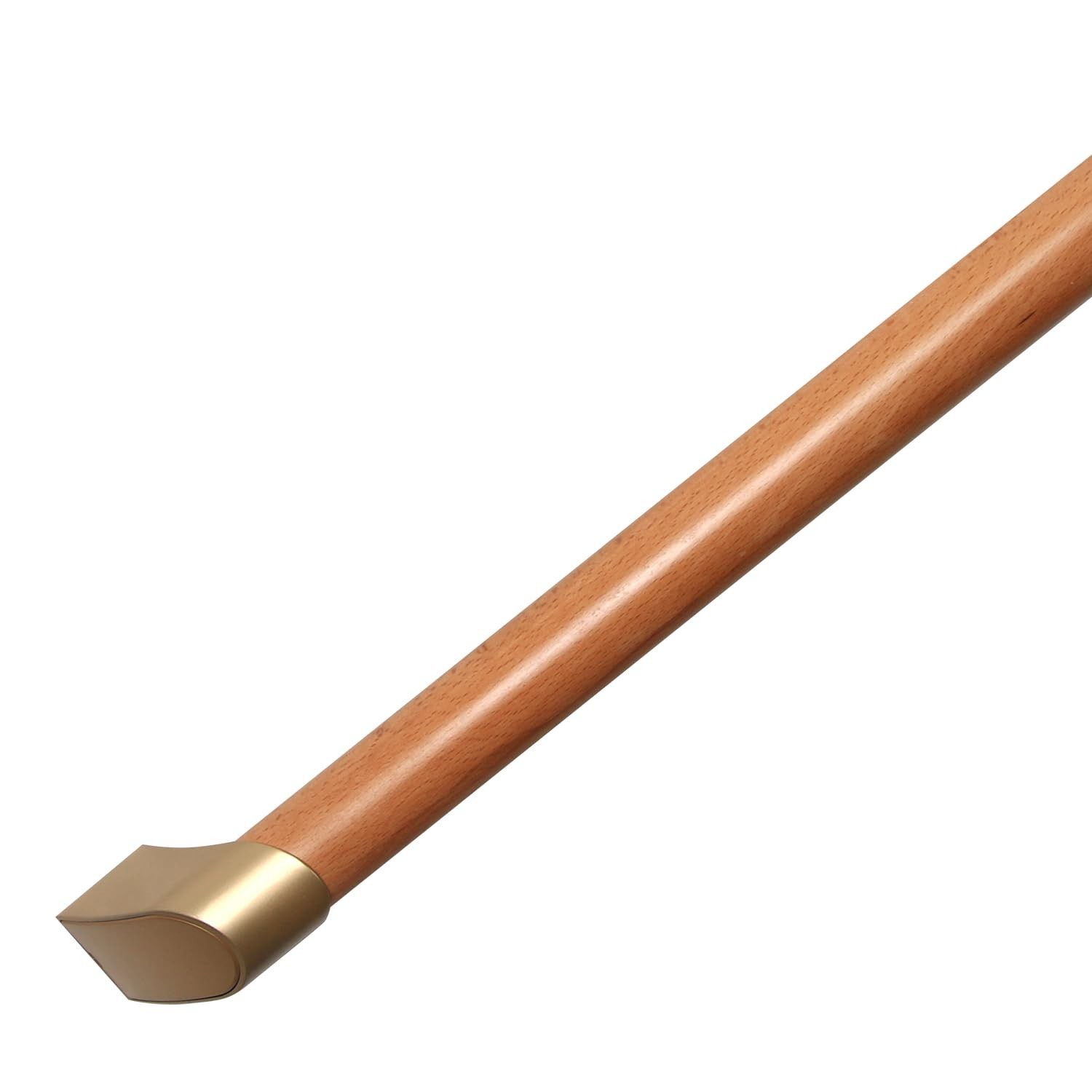 HouseAid 3.6ft Solid Beech Wood Handrail w/ Gold Brackets Indoor Stairs