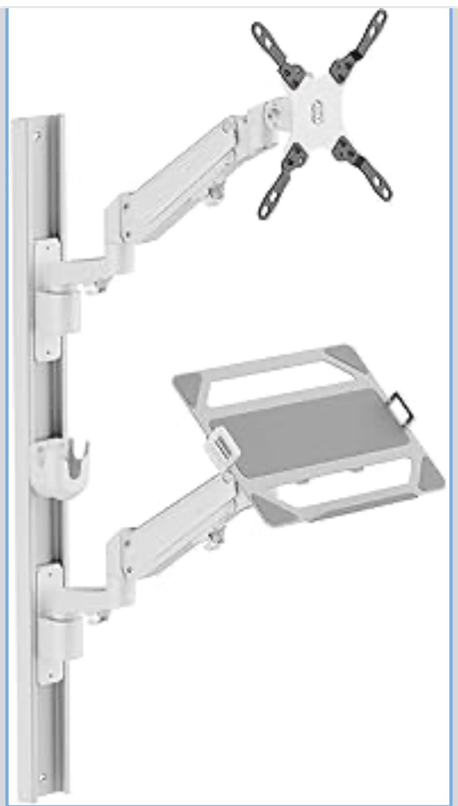 ZeboZap ZLTV8022 Wall Monitor Mount with Keyboard Tray | Fits 17 to 43 Inch |...