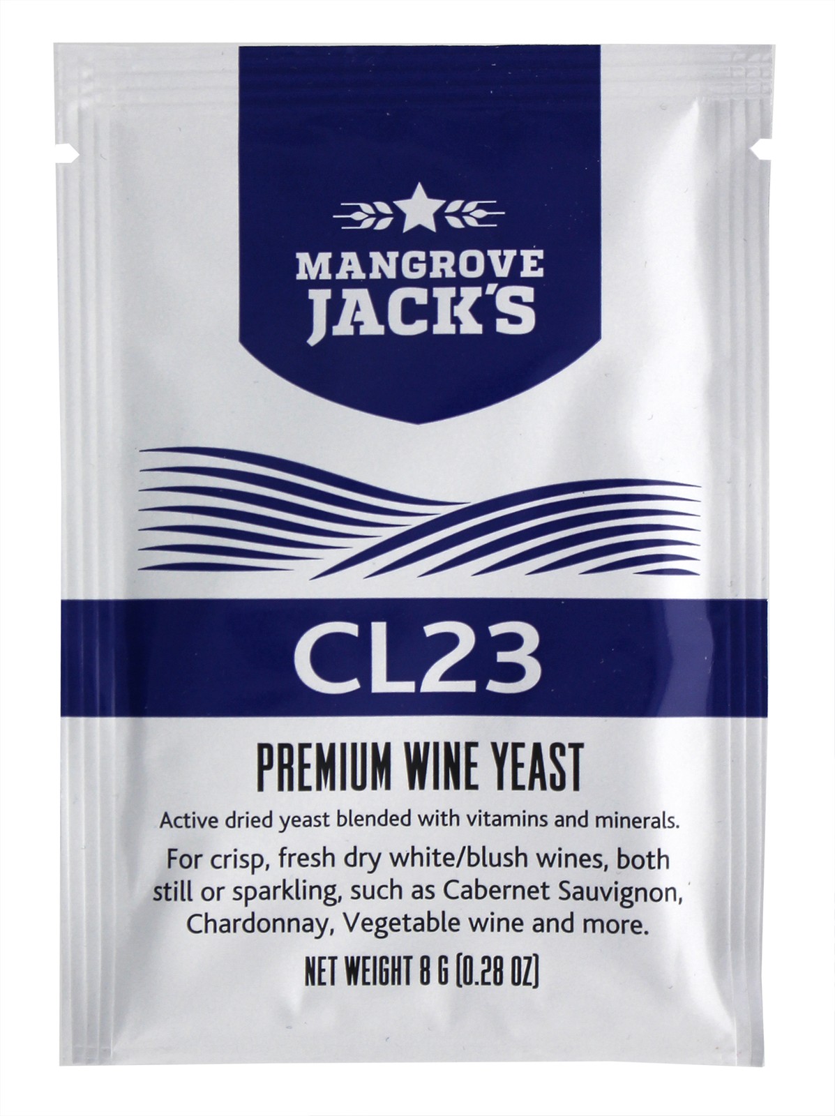 Mangrove Jack’s Wine Yeast - CL23 8g treats 23L Dry White Blush Sparkling