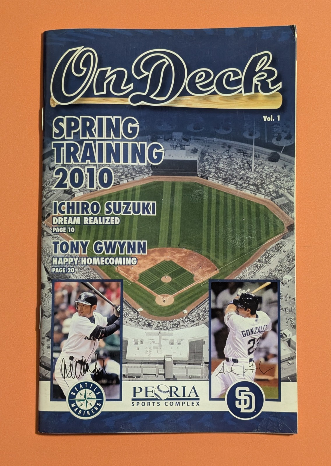 On Deck 2010 MLB Spring Training - Mariners & Padres - Ichiro Felix Tony Gwynn
