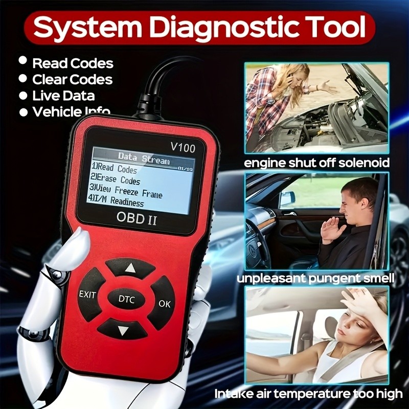 V100 OBD2 Car Scanner USB Engine Fault Code Reader Diagnostic Tool