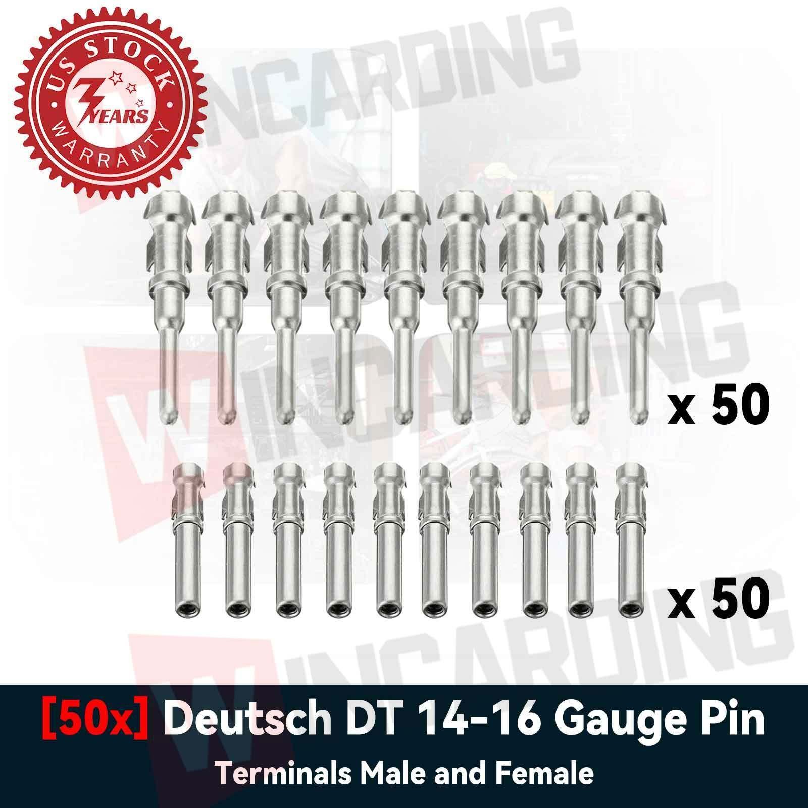 [50x] Deutsch DT 14-16 Gauge Pin Terminals Male and Female