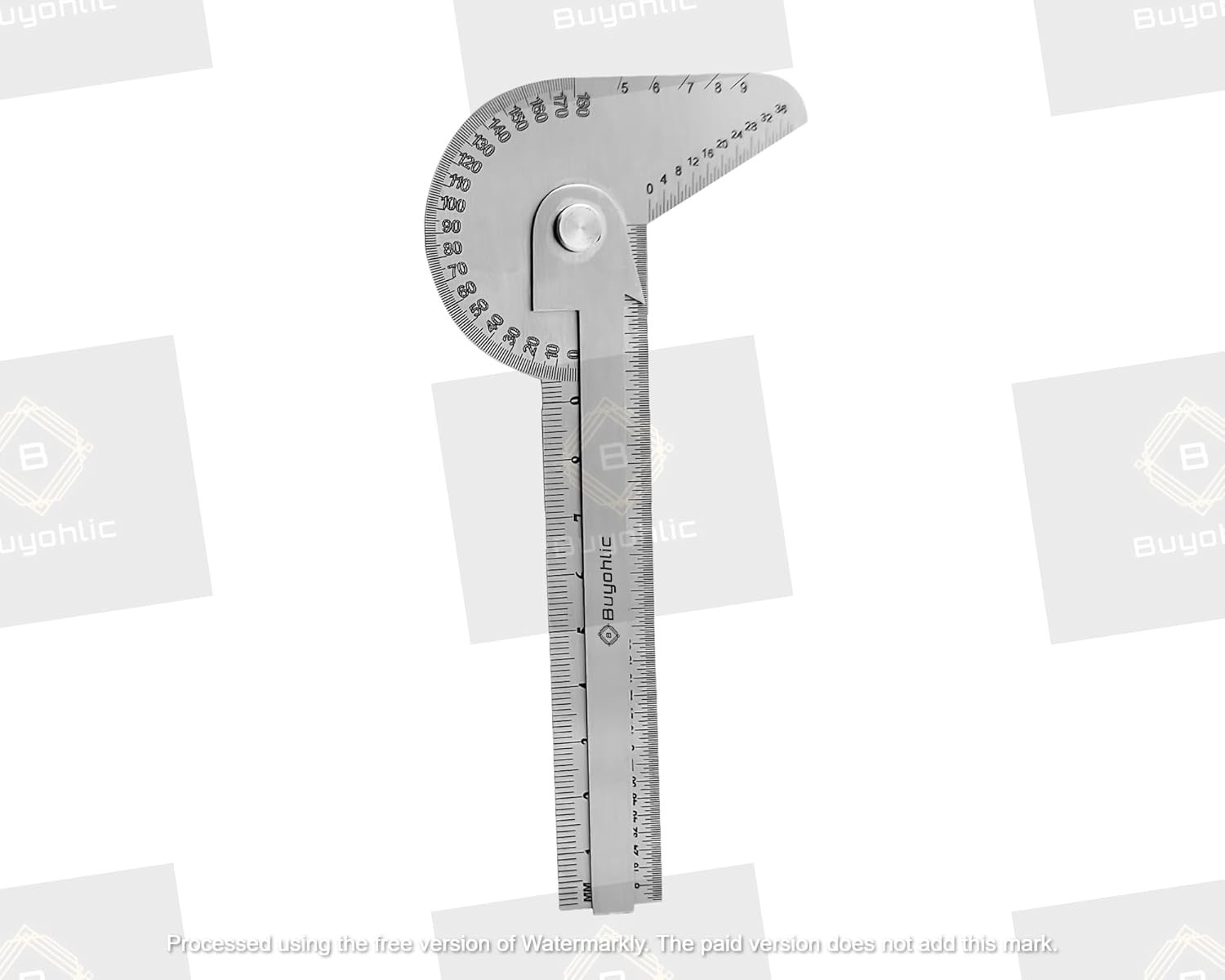 Multi Purpose Protractor Square Rule Centre Finder Drill Point Gauge