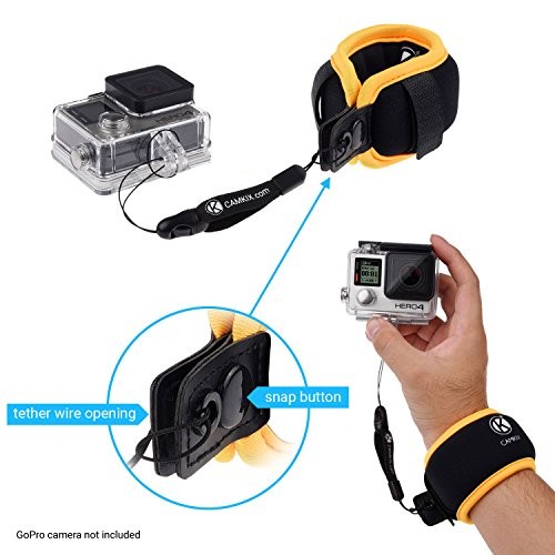 & Headstrap Floater compatible with GoPro Hero 7, 6, 2in1 Floating Wrist Strap