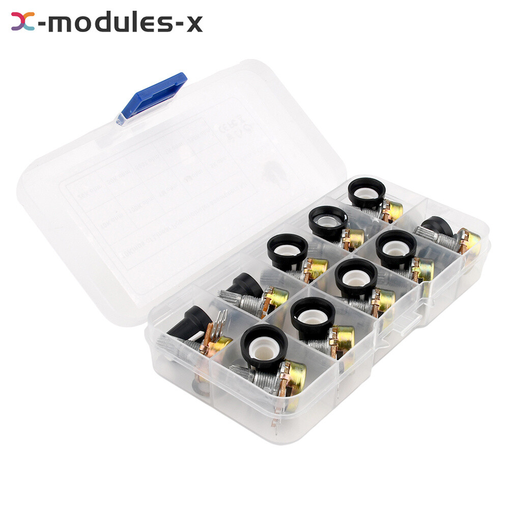 10PCS WH148 Potentiometer Switch With Knob 15MM B1K/10K/20K/50K/100K///1M Boxed