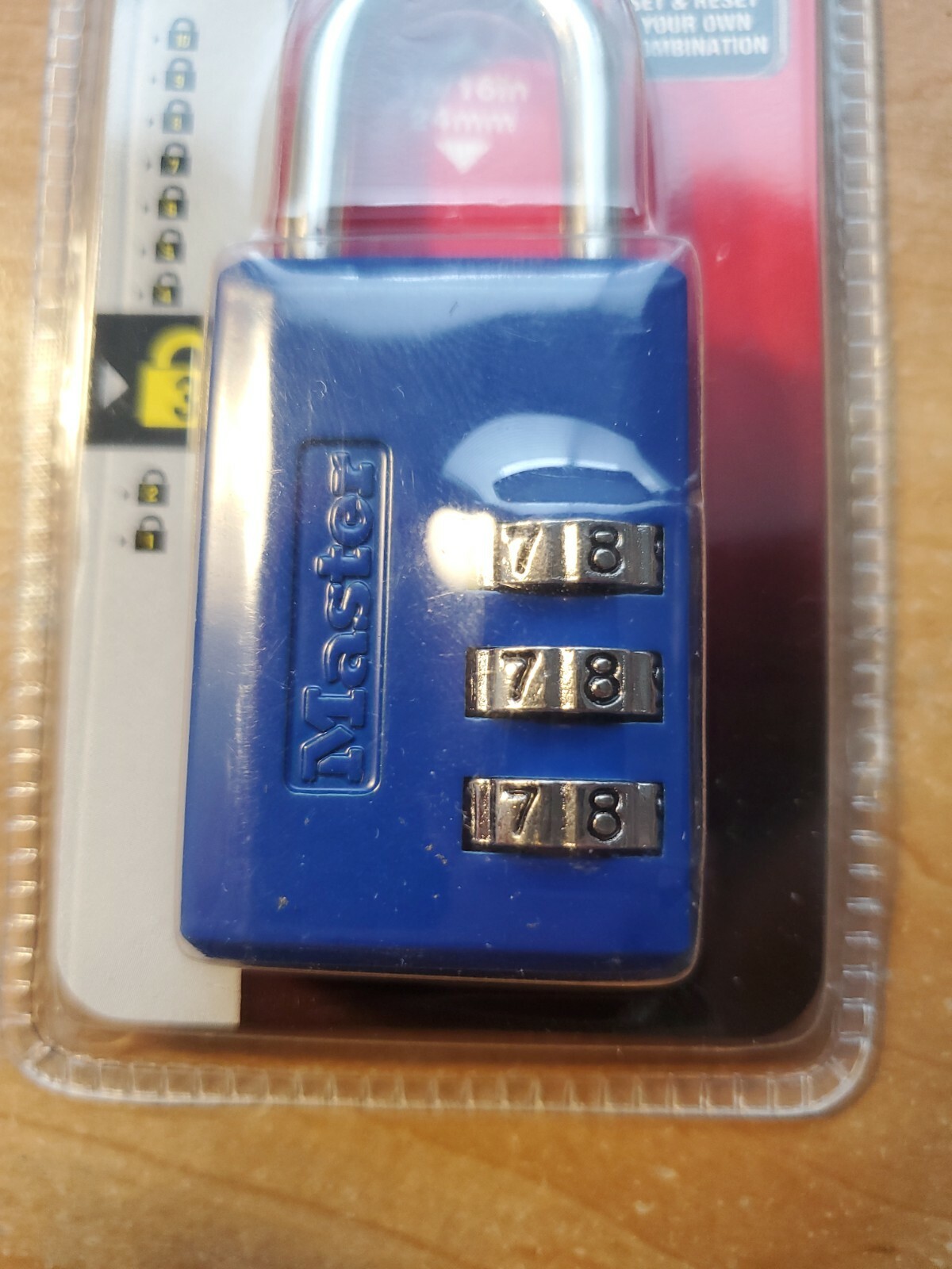 MASTER LOCK Blue Set Your own Combination Padlock, Zinc Alloy 647DAST