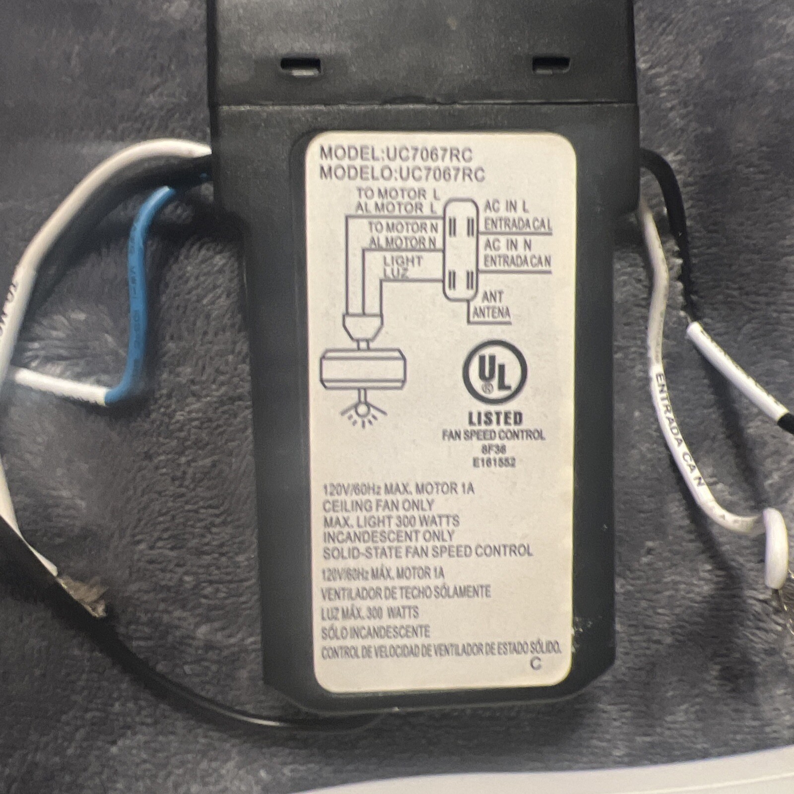 Harbor, breeze, ceiling, fan, remote, and control unit