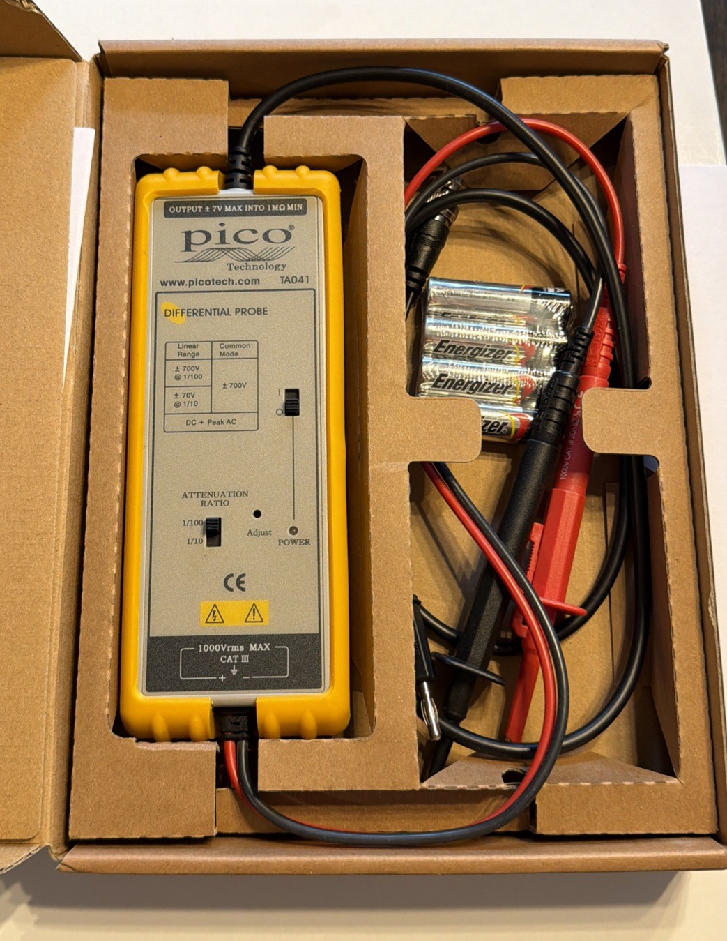 Pico PicoScope TA041 25 MHz 700 V differential oscilloscope probe 10:1/100:1