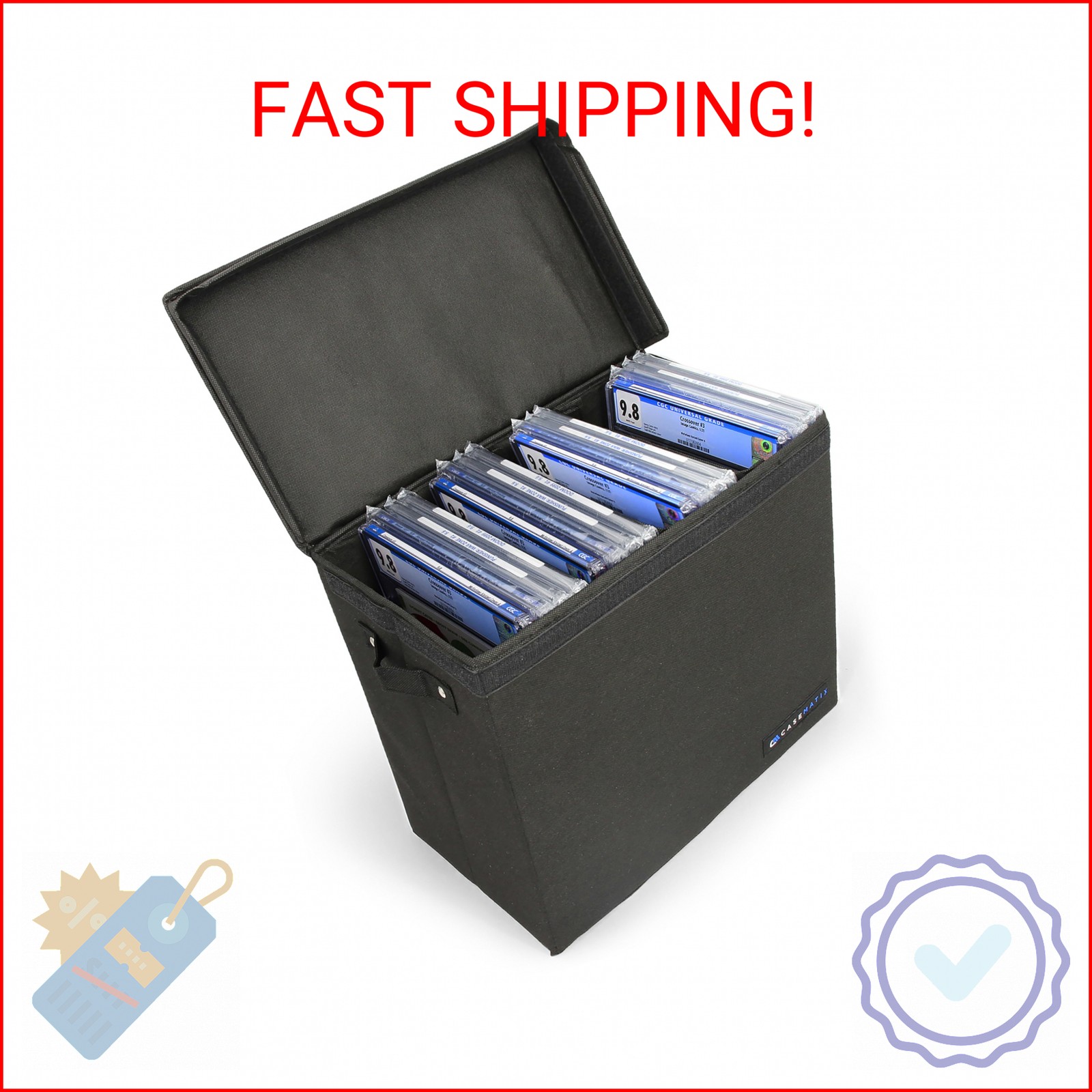 CASEMATIX Graded Comic Book Storage Case Fits up to 28 CGC Graded Comics, Lightw