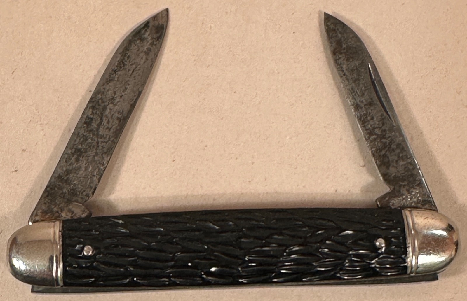 Imperial Two-Sided Pocket Knife Silver/Black, 2 blades - Magic Trick