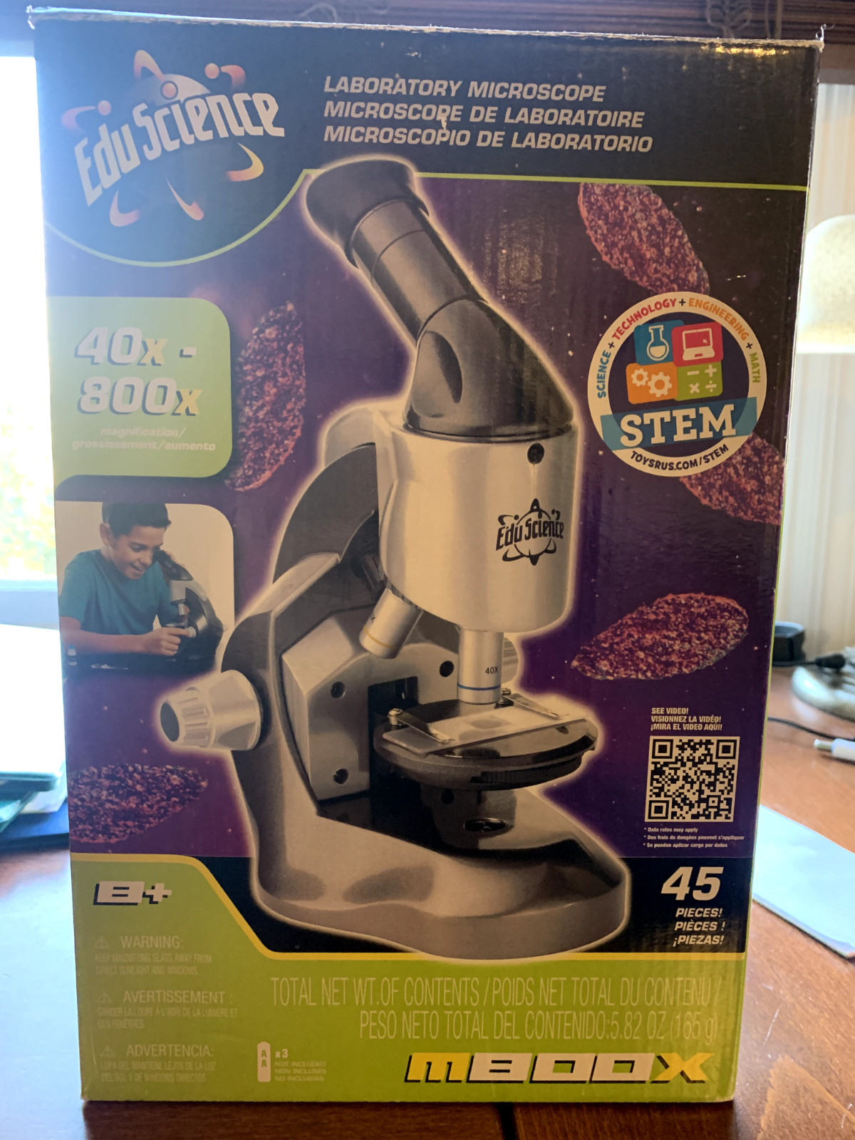 Edu Science M800X Microscope - 40X-800X - New Laboratory Microscope