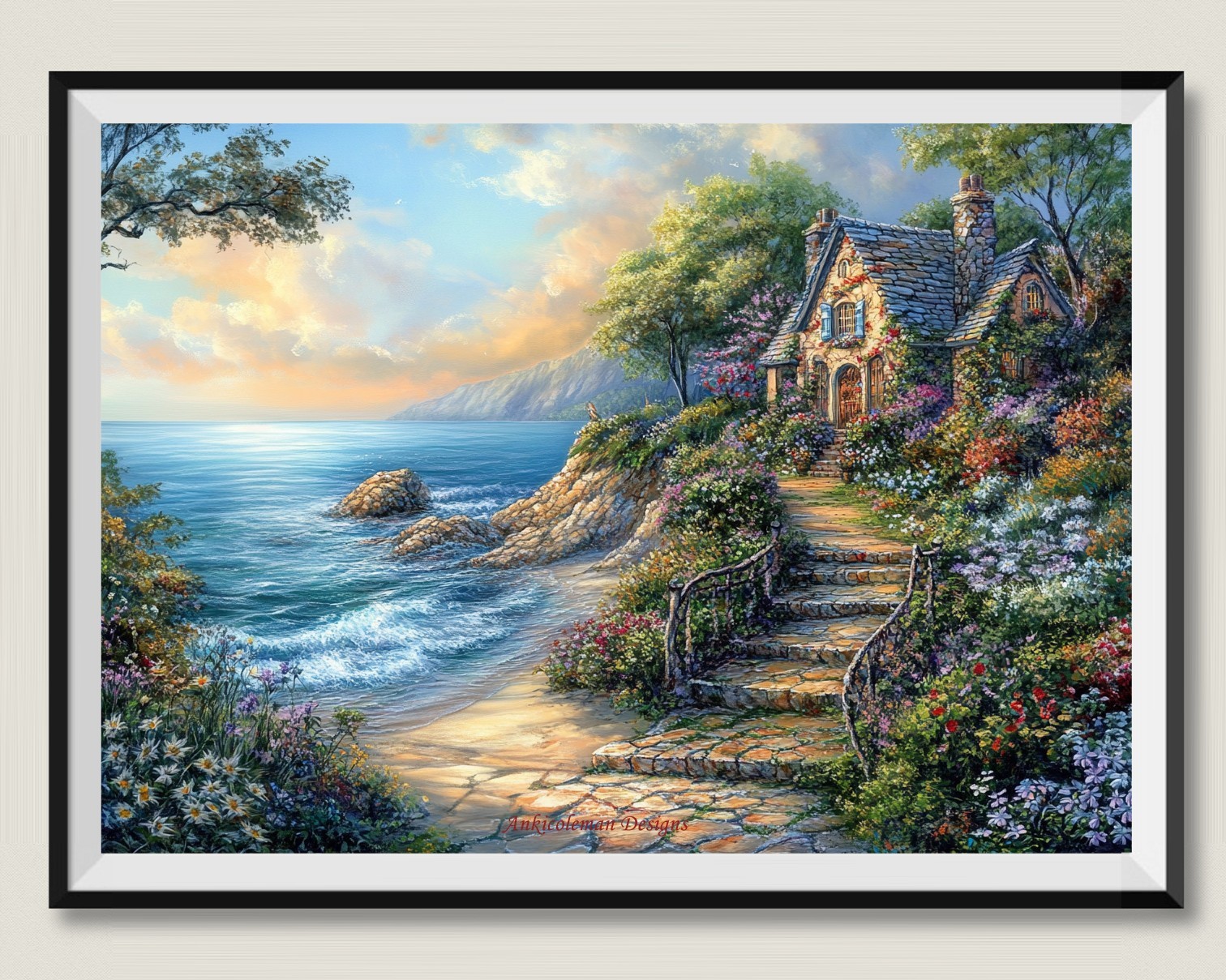 Whispers Along the Green-Blue Shore 2 Counted Cross Stitch Patterns Needlework
