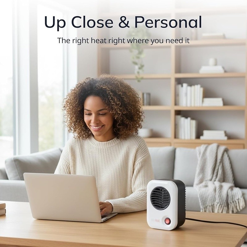 200W Portable Ceramic Space Heater Indoor Energy Efficient Overheat Protection
