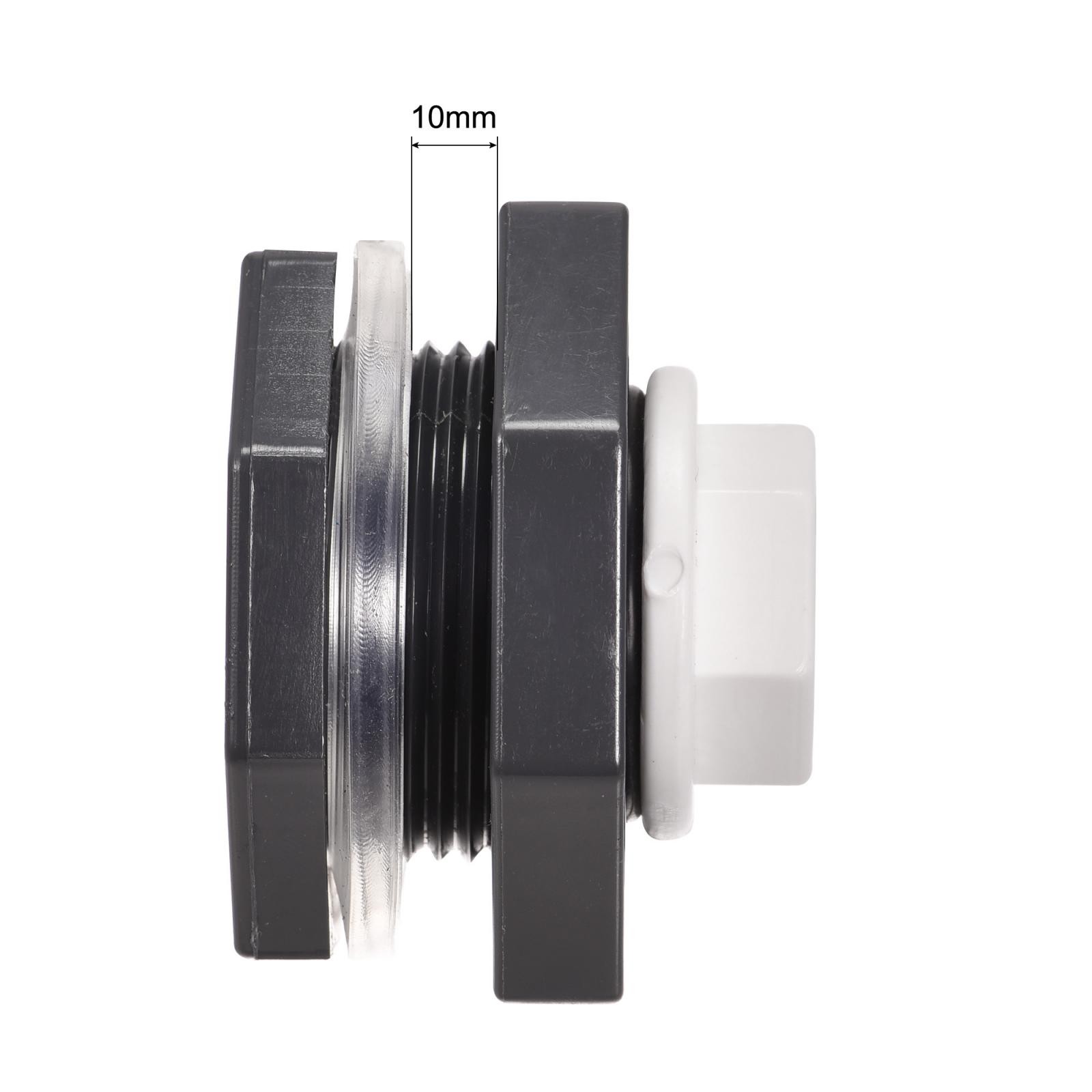 1 Set G1 Thread PVC Bulkhead Tank Adapter with White PPR Plug Fitting