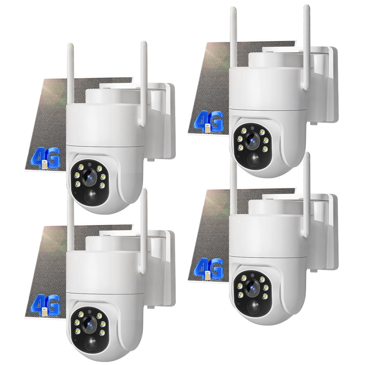 4G LTE Cellular Solar Security Camera Wireless Outdoor 2K No WiFi PTZ 360°