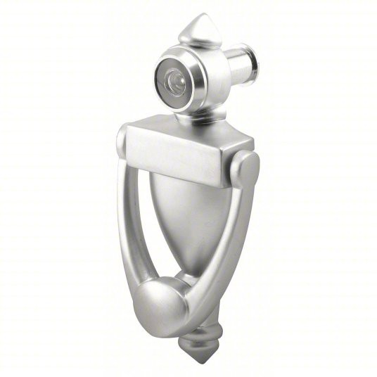 Prime Line Door Knocker and Viewer 180-Degree View Angle Satin Nickel MP10327