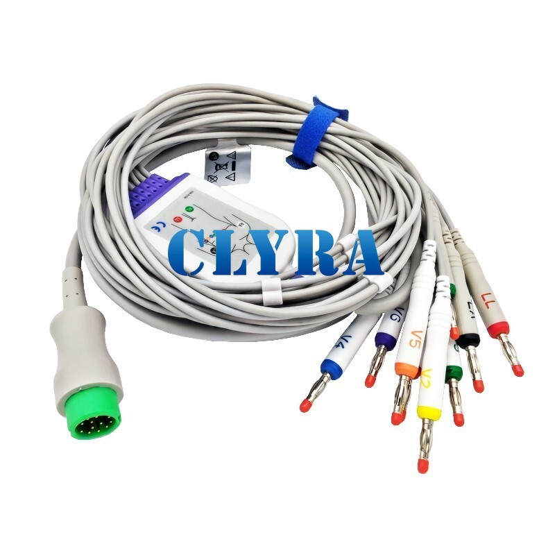 Direct-Connect EKG Leadwire Cable 10-Leads, Banana AHA, for Mindray Datascope