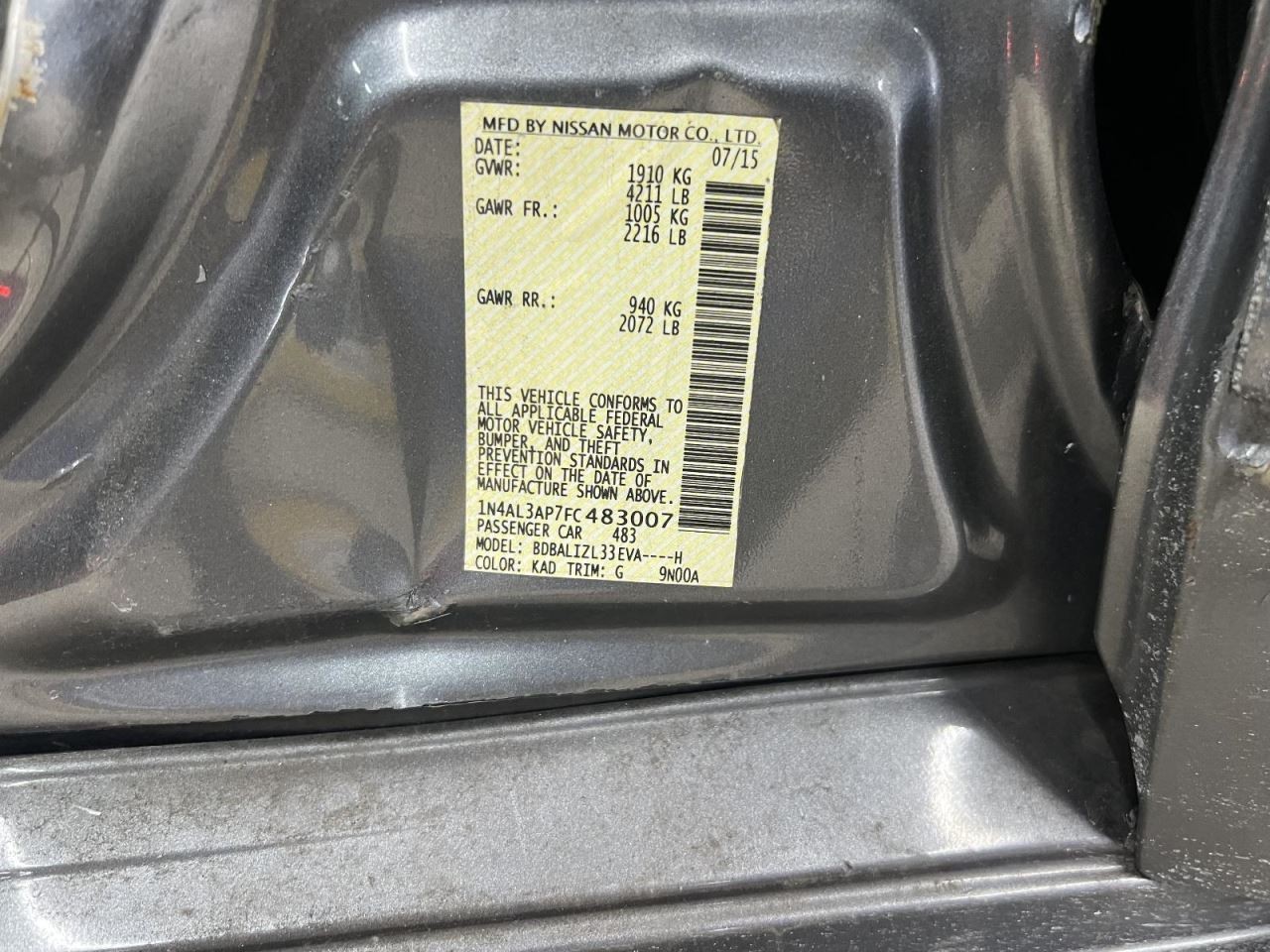 Engine ECM Electronic Control Module 1.8L Fits 13-15 SENTRA 230784
