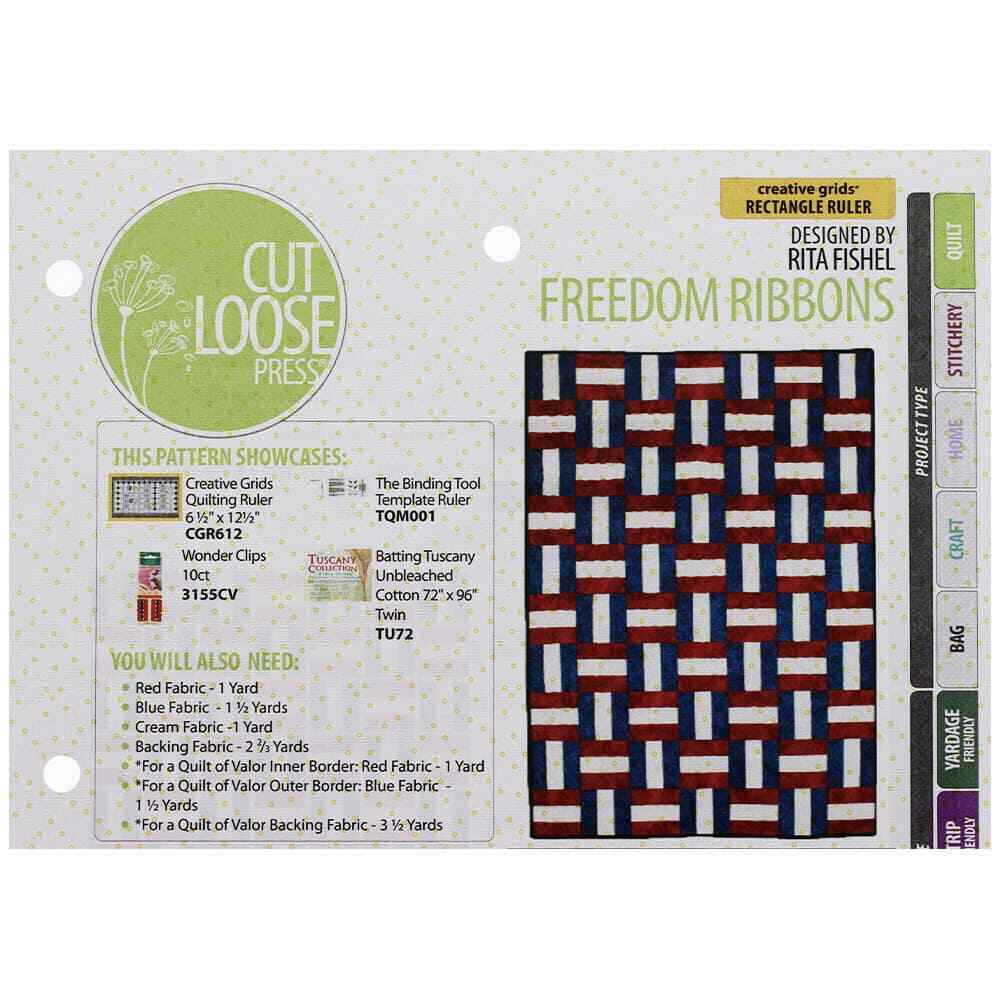 Cut Loose Press, Freedom Ribbons Quilt Pattern