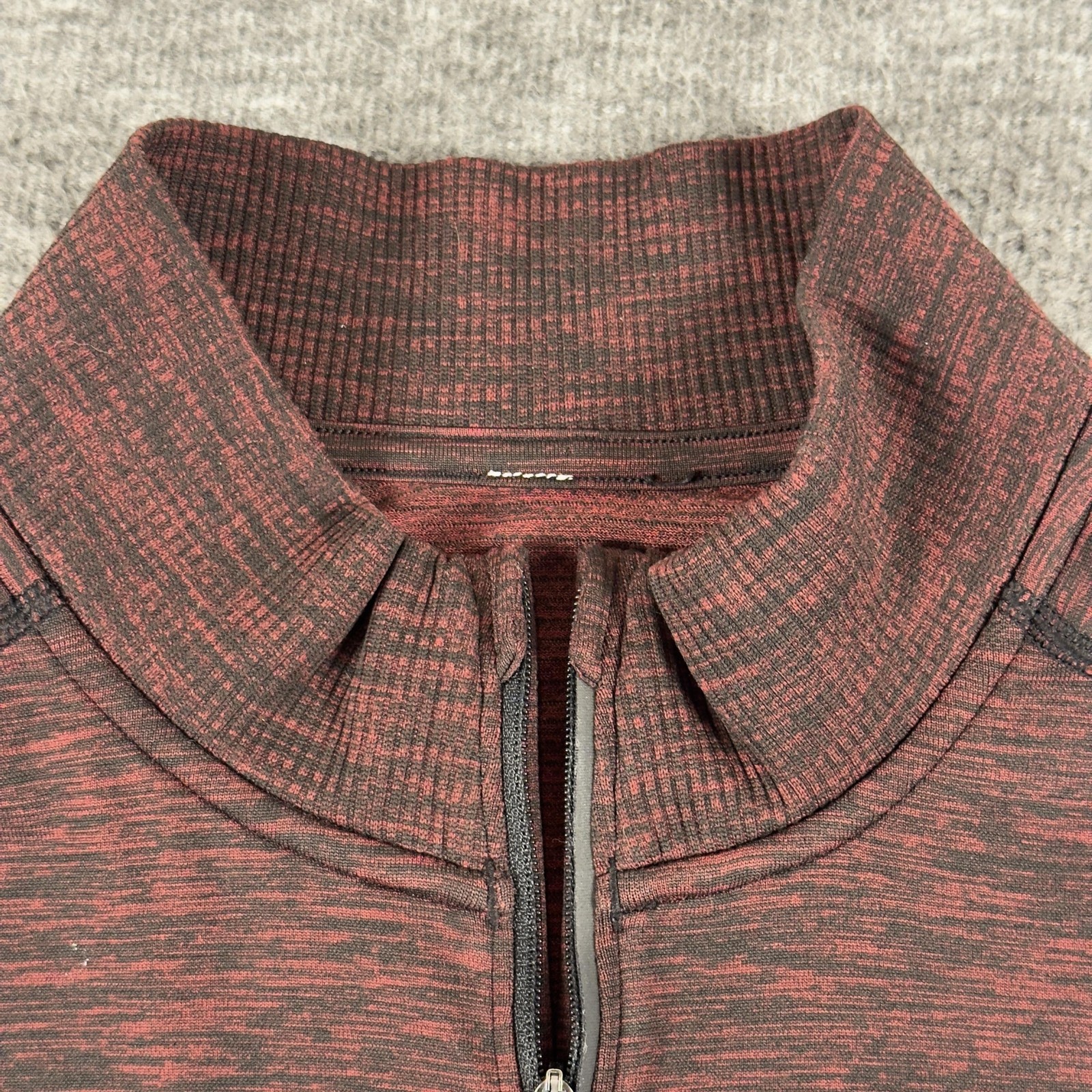 Lululemon Pullover Mens Large Red 1/4 Zip Long Sleeve Performance Athletic Top