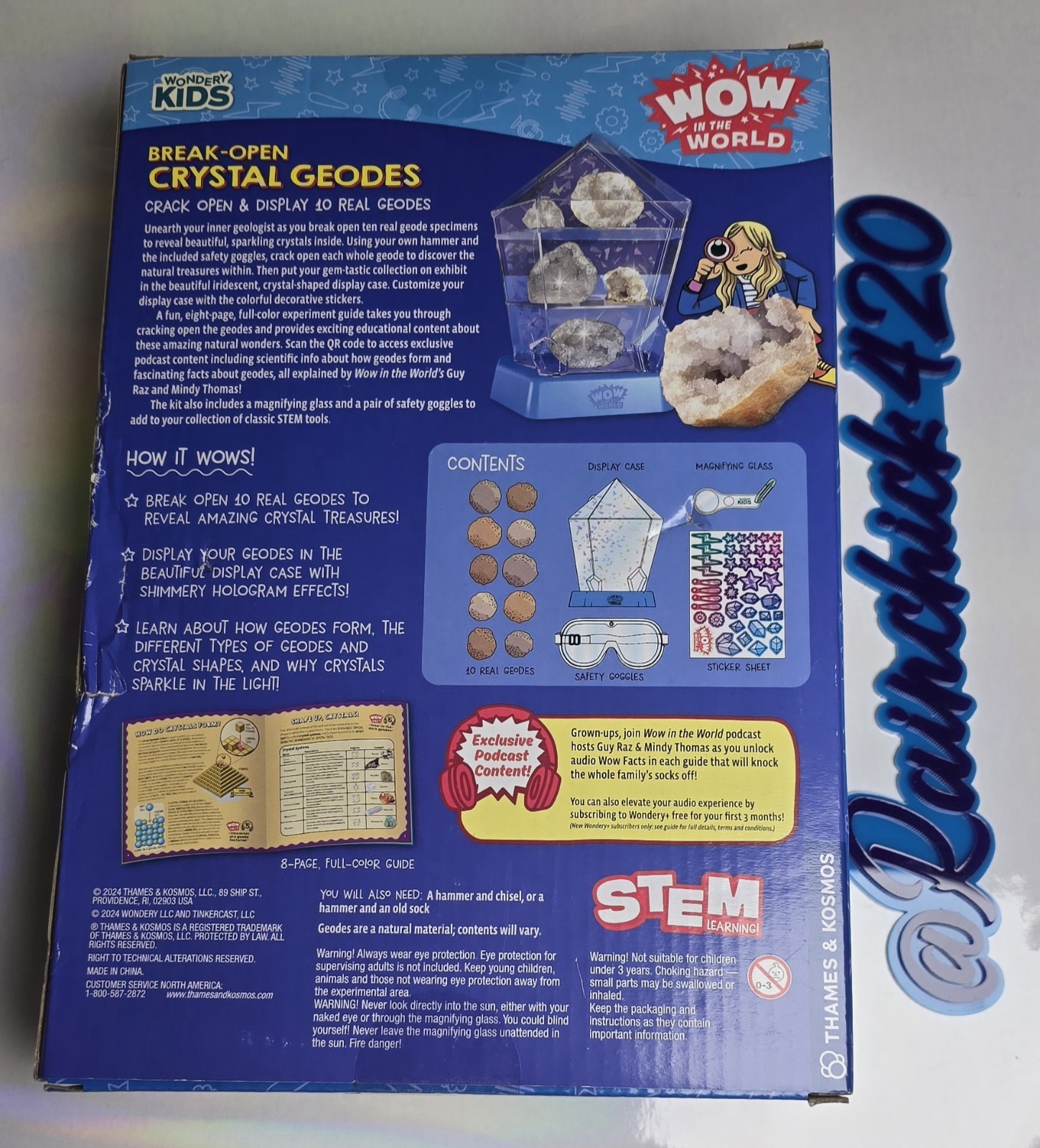Wow in the World Break-Open Crystal Geodes New