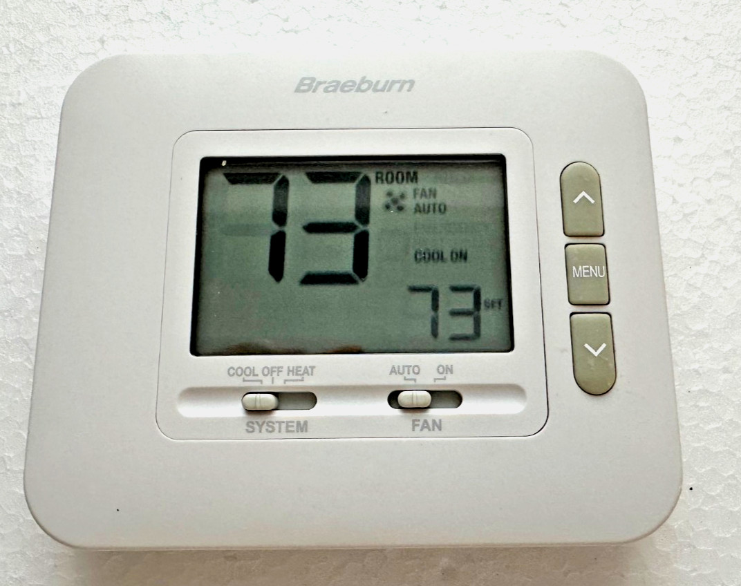 Braeburn 1030 1H/1C Non-Programmable Thermostat with 4.4in Display