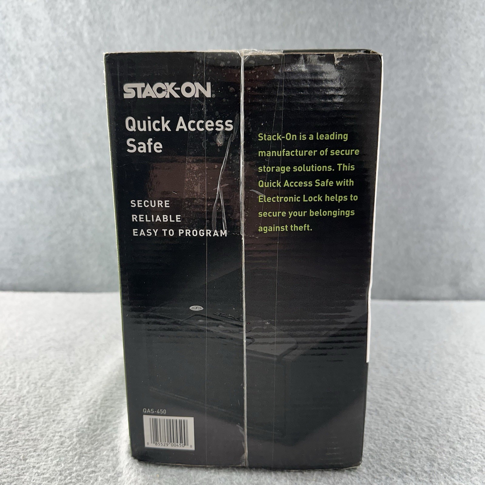 STACK-ON Quick Access Safe With Electronic Lock Gun Pistol 12x10x5 QAS-450