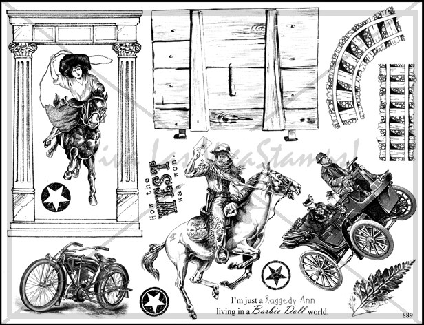 Unmounted Rubber Stamp Plate, Unmounted/Uncut Pink Rubber Stamps