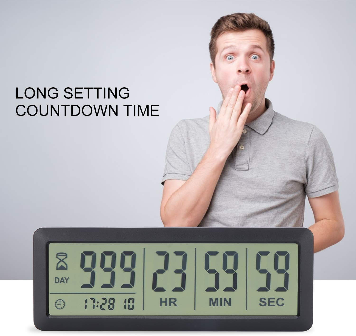 Digital Countdown Days Timer - Ay4053-Black Upgraded Big 999 Days Count down ...