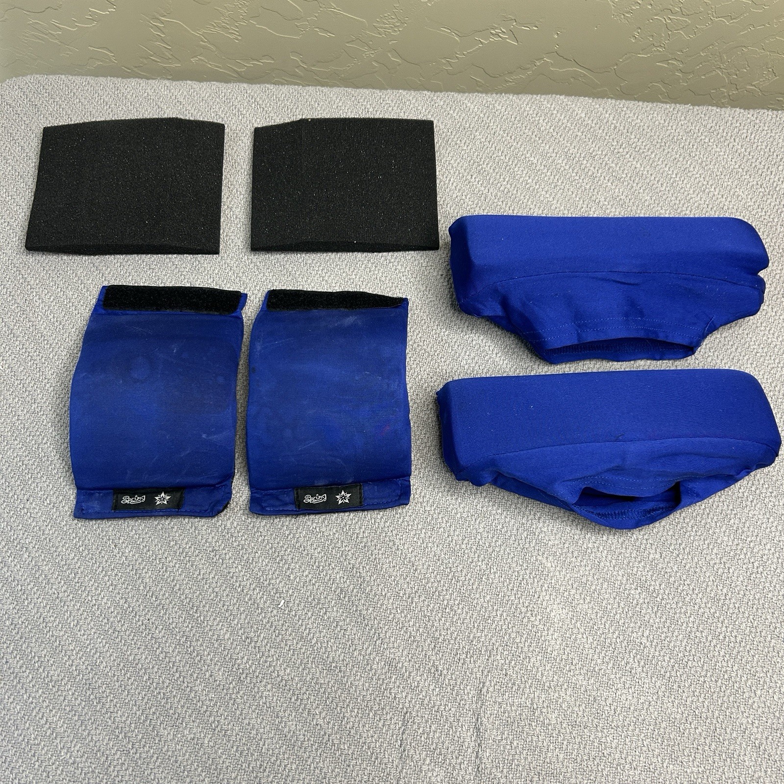 Underarm Crutch Padded Covers with Hand Grips Set - Blue- Spring Seaon Pre-owned