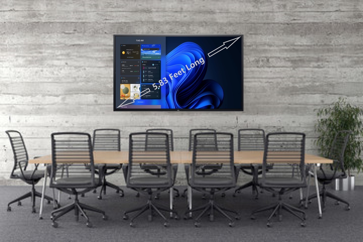 70" Dell smart board _ Interactive whiteboard for classroom With Windows 11