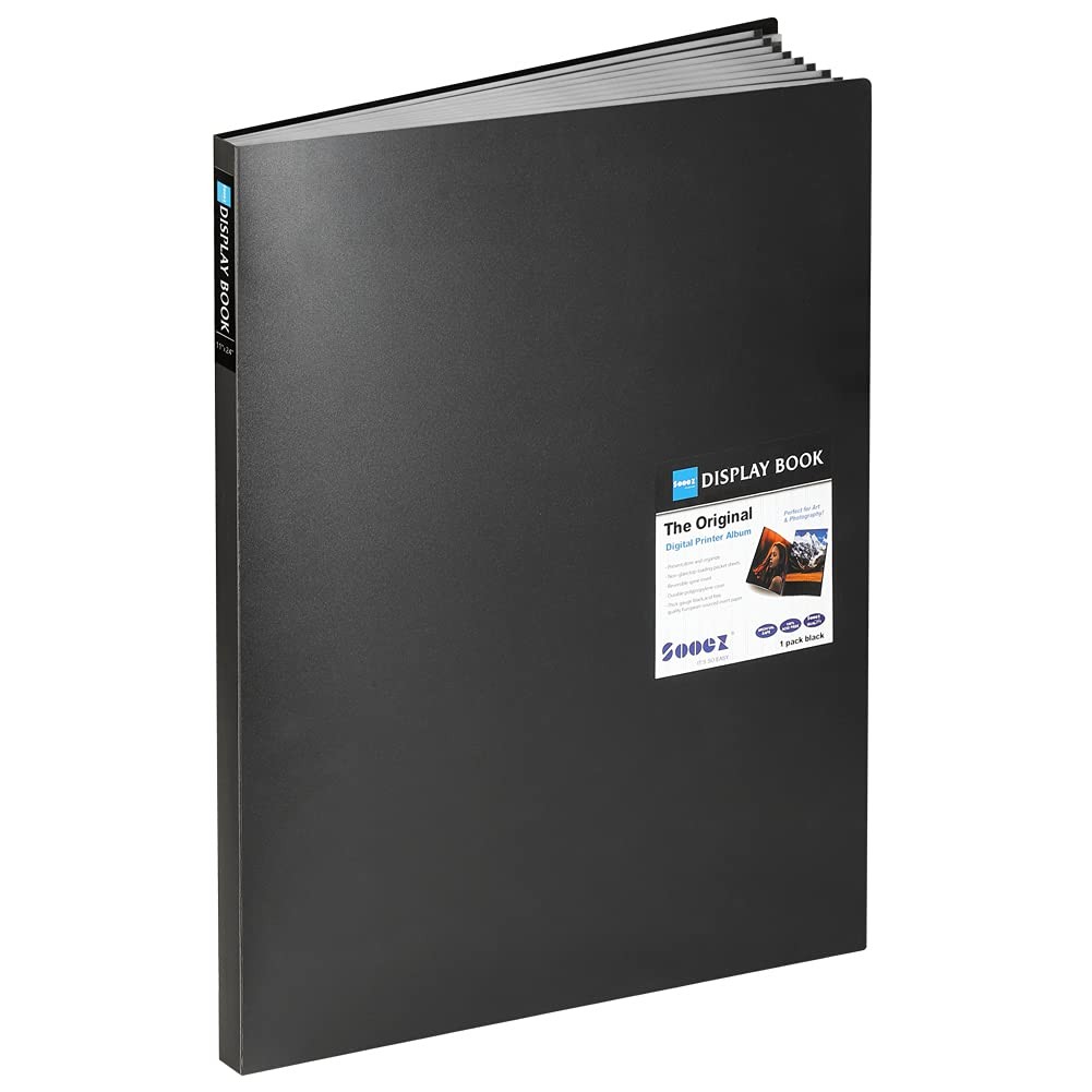 Heavy Duty Binder with Plastic Sleeves 18"x24", Portfolio Folder with 30 Clea...