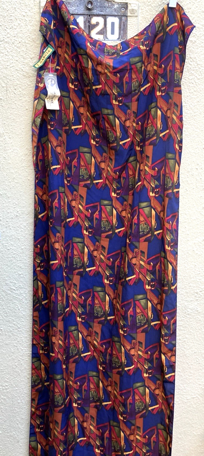 Jerry Garcia Silk Scarf -Art Neckwear for Women- NWT- Jerry's Artwork) 21 x 72