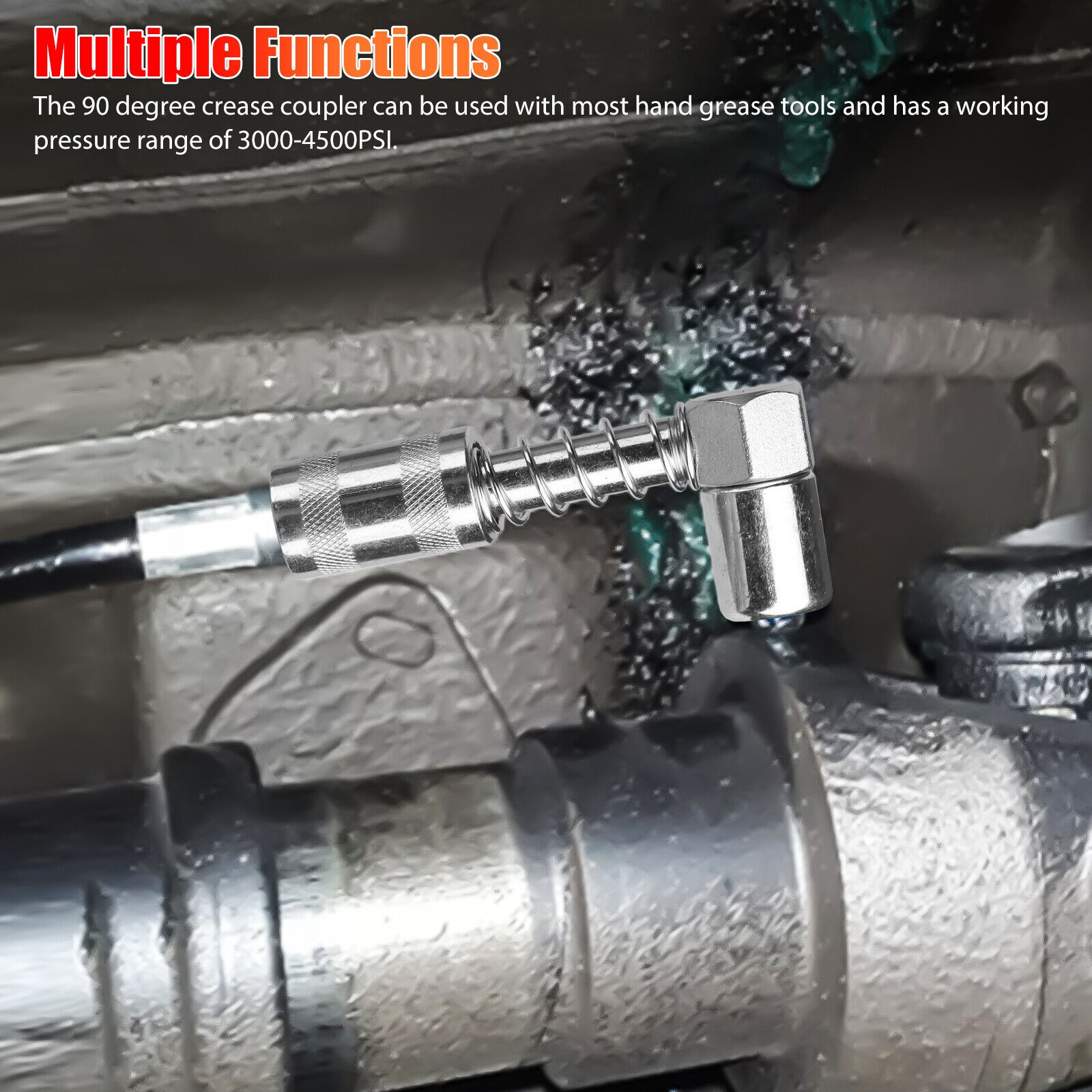 1PC Grease Nozzle Adapter Grease Gun-Accessory 90 Degree Grease Coupler Adapte