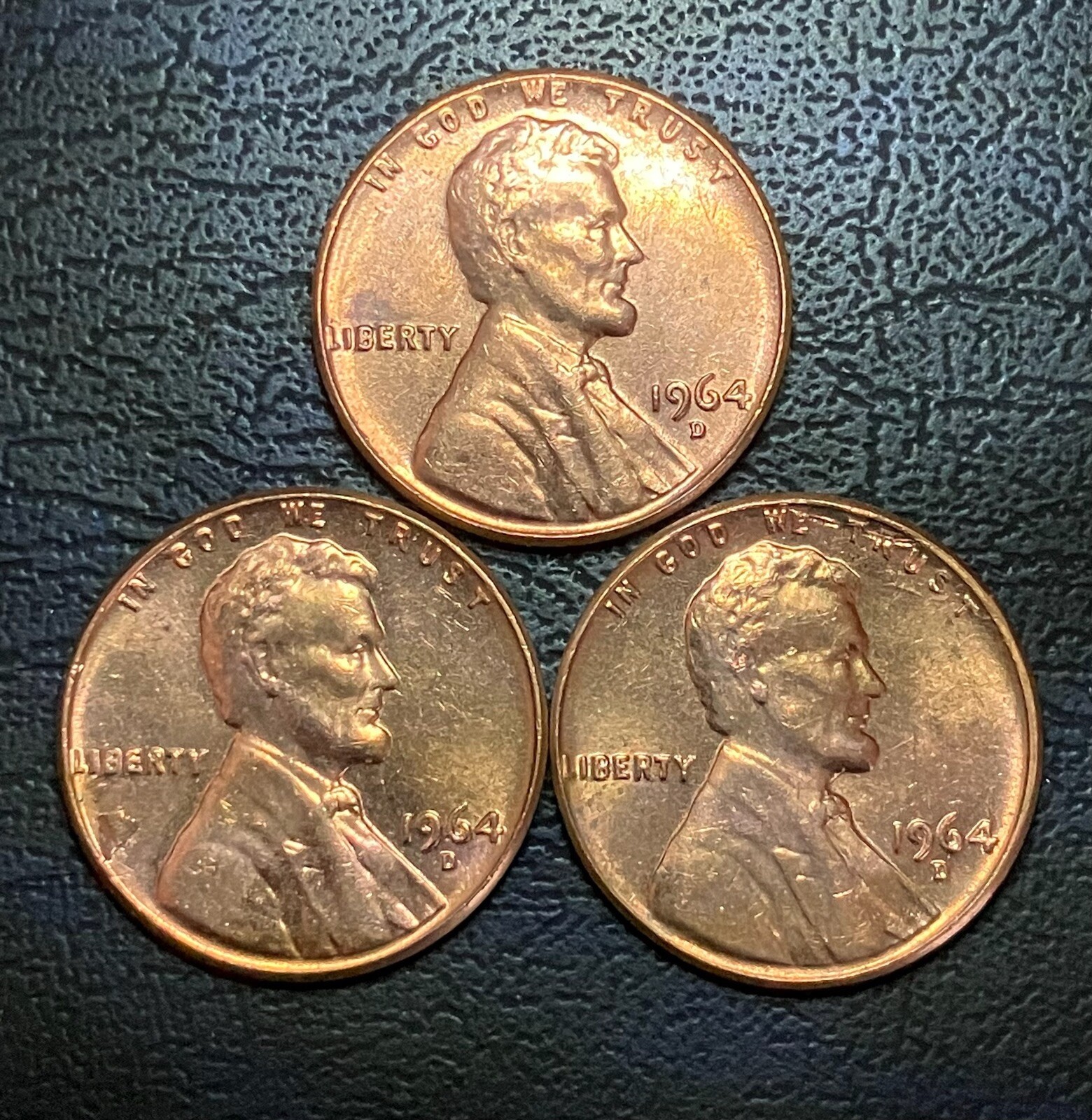 1964 D Lincoln Pennies Lamination, Cracked Planchet, Pre-Cud & Die Crack Errors