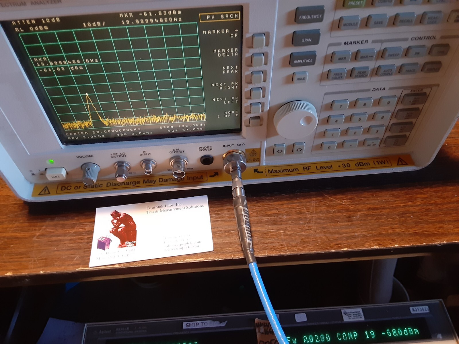 Agilent 8564EC 40 GHz Spectrum Analyzer Color LCD Fast Time domain sweeps Module