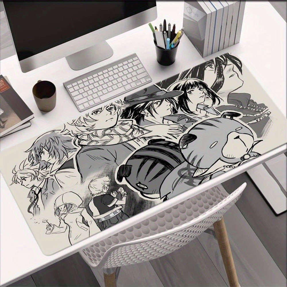 40*90cm1pc Kingdom Hearts Large Non-Slip Gaming Mouse Pad - 2D Flat Design with