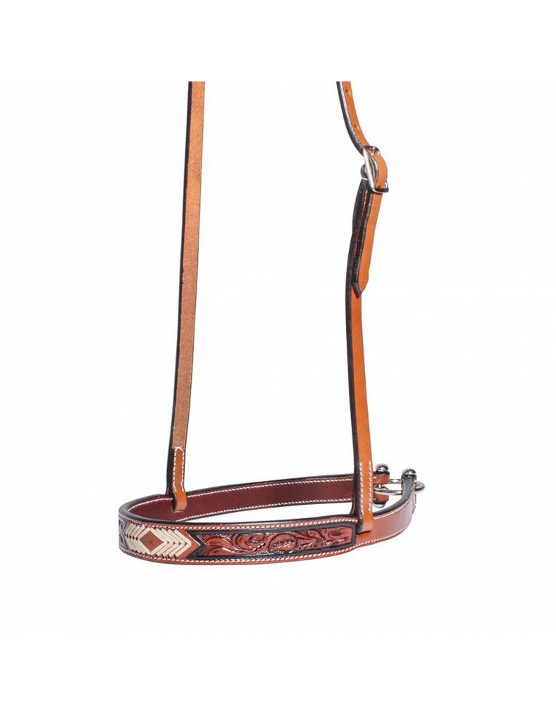 Professionals Choice Tie Down Noseband Arrowhead Ring Brown 3P5012
