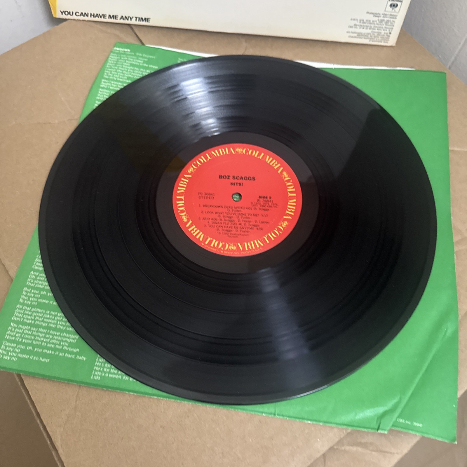 Boz Scaggs - Hits! Vinyl 1980 PC 36841 Excellent Condition